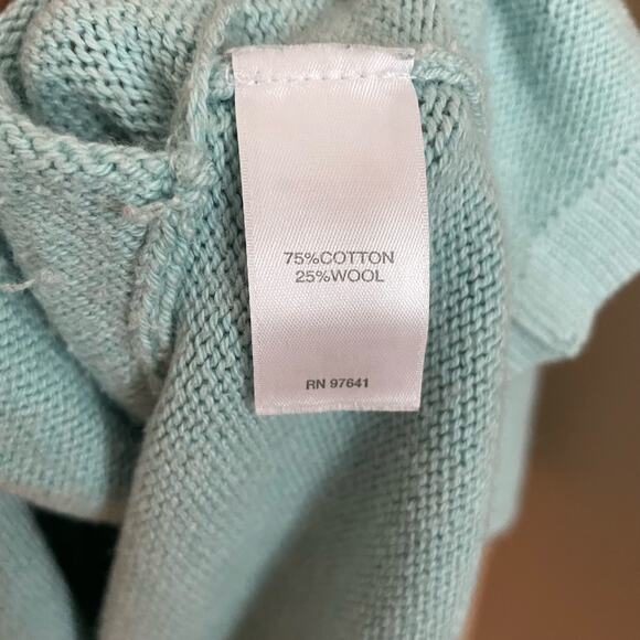 J. Jill Pure Wool & Cotton Sweater Womens Large Long Sleeve with Front Pockets - Picture 9 of 9